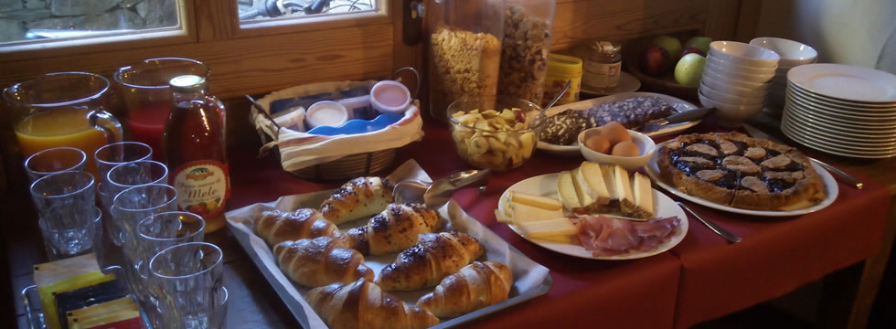 Sala colazioni dell'affittacamere A Barma Drola